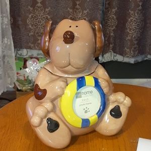 Puppy dog treat cookie jar photo frame